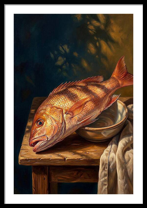 Snapper On A Rustic Table