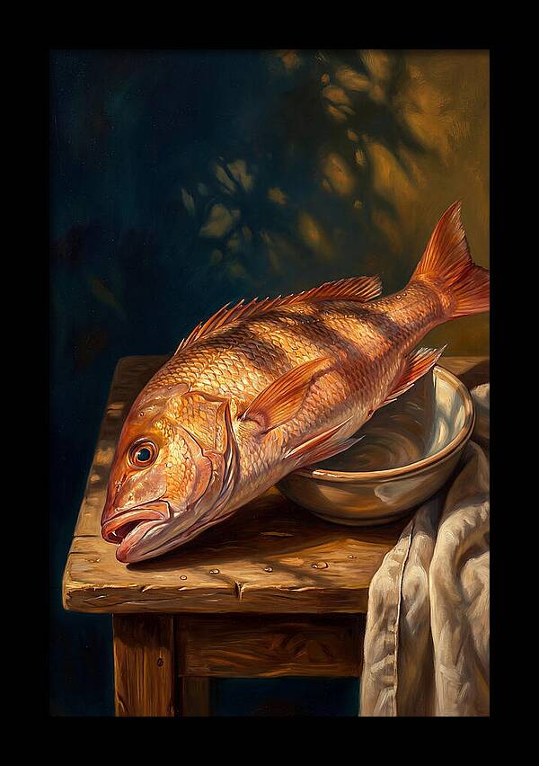 Snapper On A Rustic Table