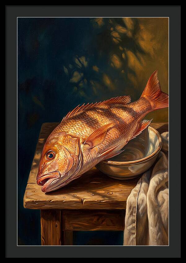 Snapper On A Rustic Table