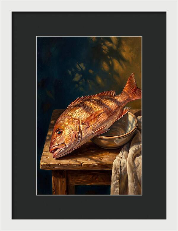 Snapper On A Rustic Table