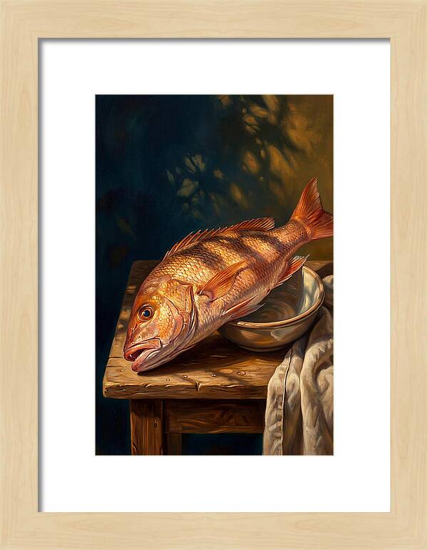 Snapper On A Rustic Table