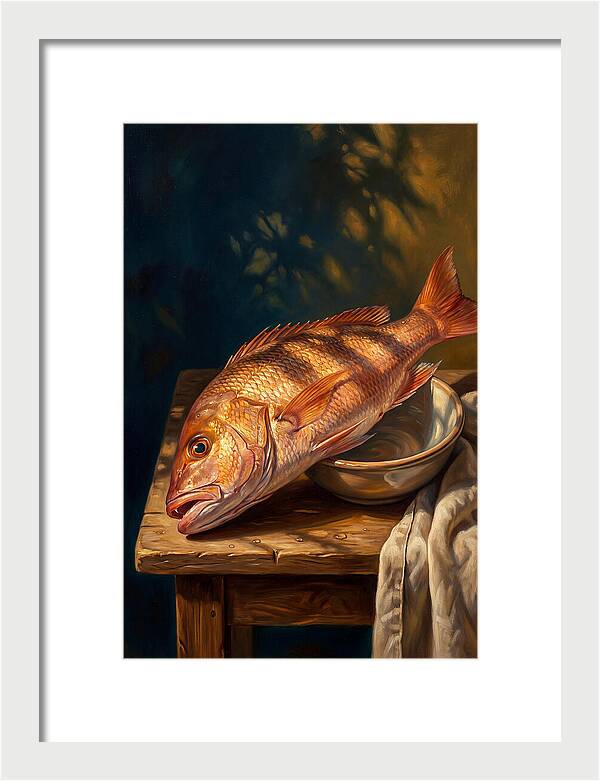 Snapper On A Rustic Table