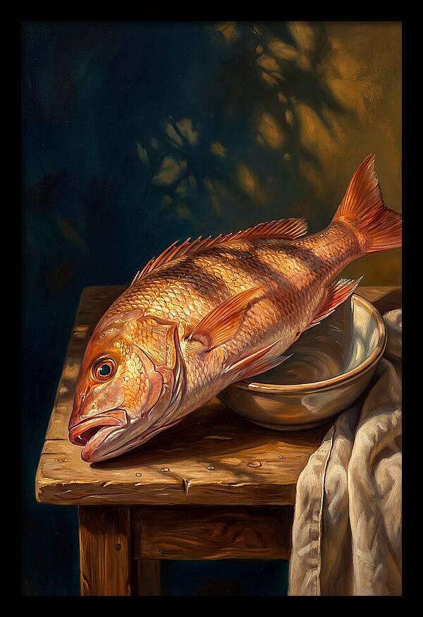 Snapper On A Rustic Table
