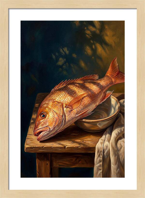 Snapper On A Rustic Table