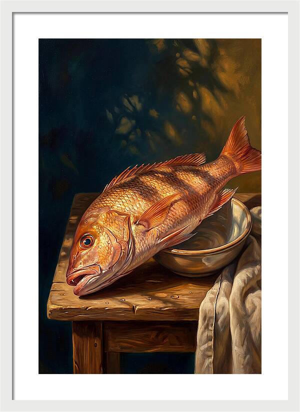 Snapper On A Rustic Table