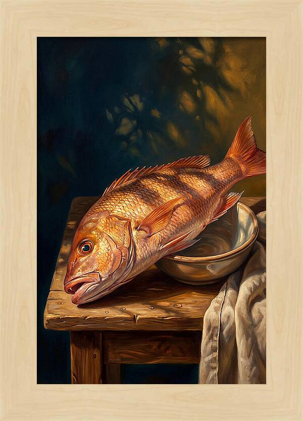 Snapper On A Rustic Table