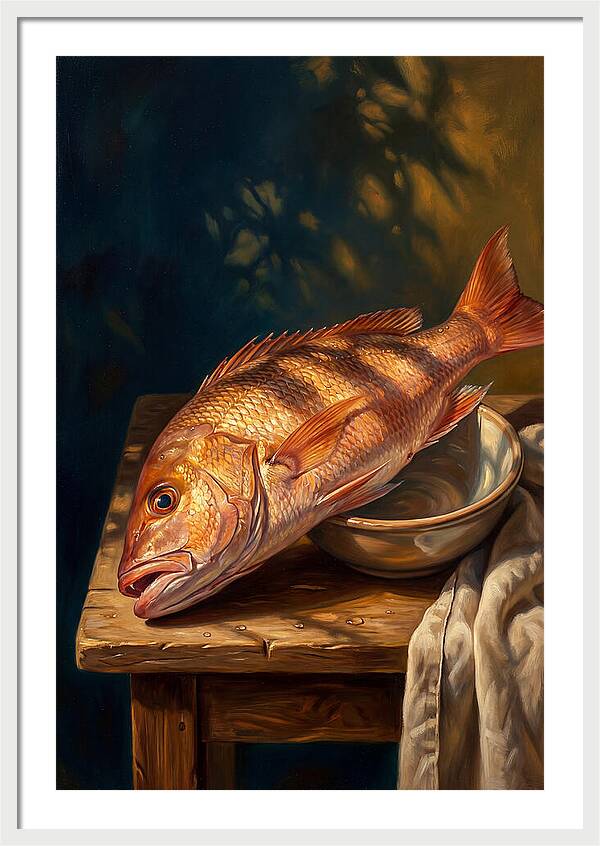 Snapper On A Rustic Table