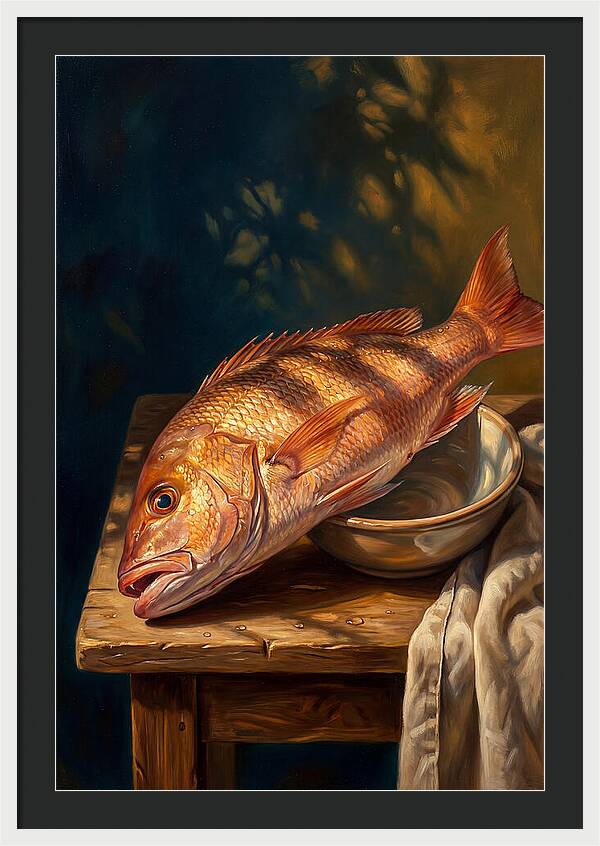 Snapper On A Rustic Table
