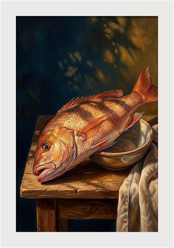 Snapper On A Rustic Table