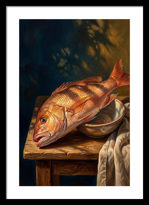Snapper On A Rustic Table