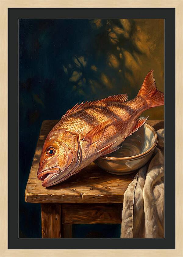 Snapper On A Rustic Table