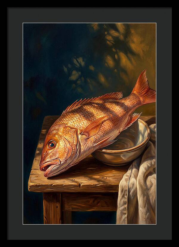 Snapper On A Rustic Table