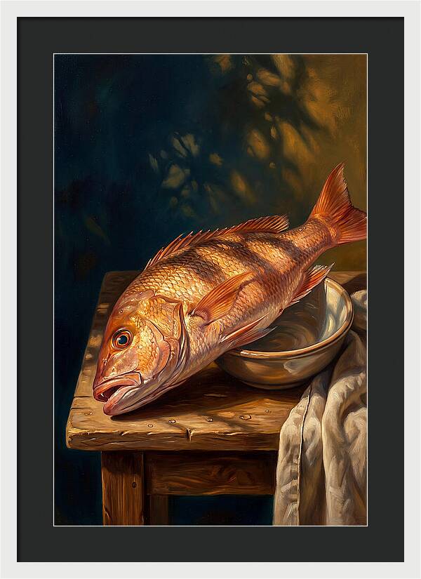 Snapper On A Rustic Table