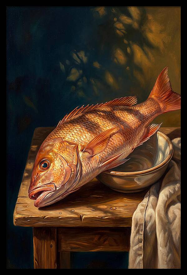 Snapper On A Rustic Table