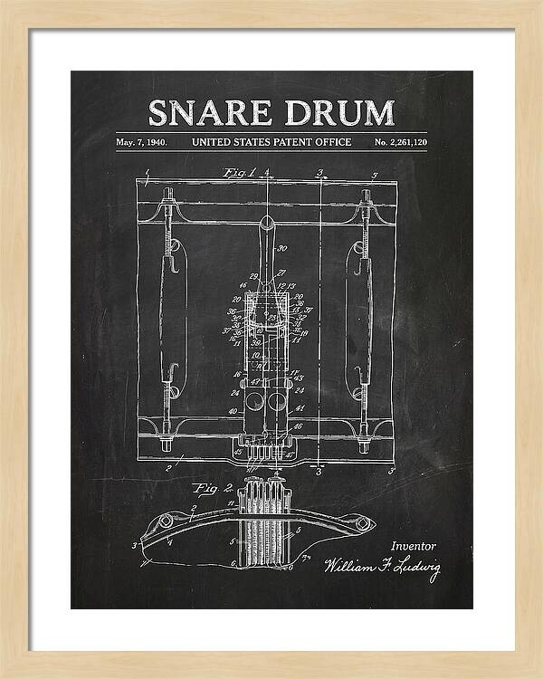 Snare Drum Ludwig Chalkboard Patent Us2261120a