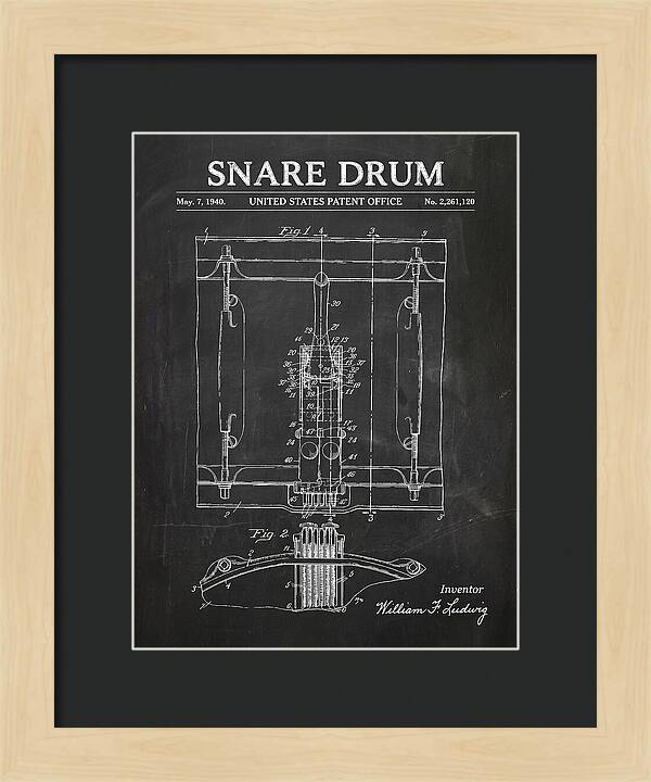 Snare Drum Ludwig Chalkboard Patent Us2261120a