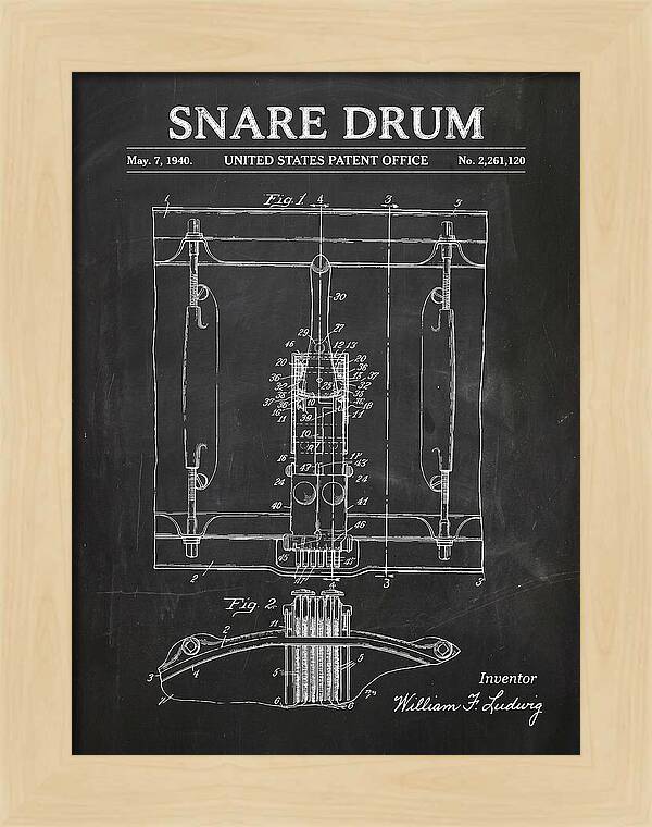 Snare Drum Ludwig Chalkboard Patent Us2261120a