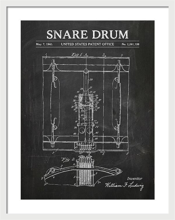 Snare Drum Ludwig Chalkboard Patent Us2261120a