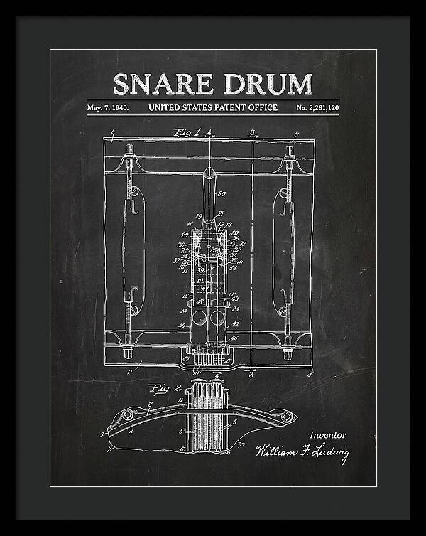 Snare Drum Ludwig Chalkboard Patent Us2261120a