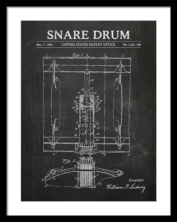 Snare Drum Ludwig Chalkboard Patent Us2261120a