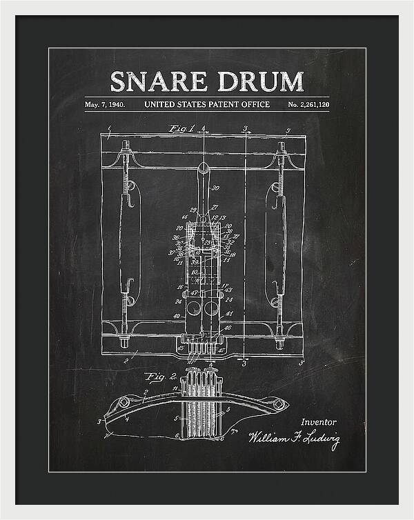 Snare Drum Ludwig Chalkboard Patent Us2261120a