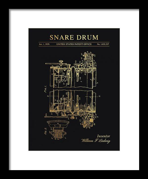 Snare Drum Ludwig Gold Patent Us1832227a