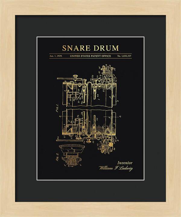 Snare Drum Ludwig Gold Patent Us1832227a