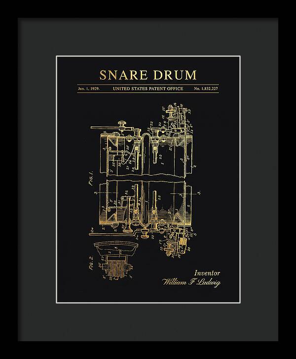 Snare Drum Ludwig Gold Patent Us1832227a