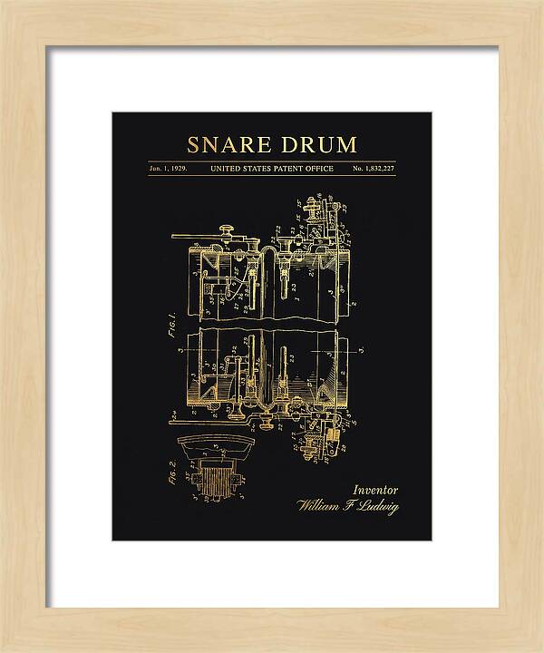Snare Drum Ludwig Gold Patent Us1832227a