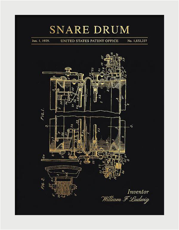 Snare Drum Ludwig Gold Patent Us1832227a