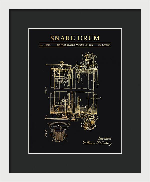Snare Drum Ludwig Gold Patent Us1832227a