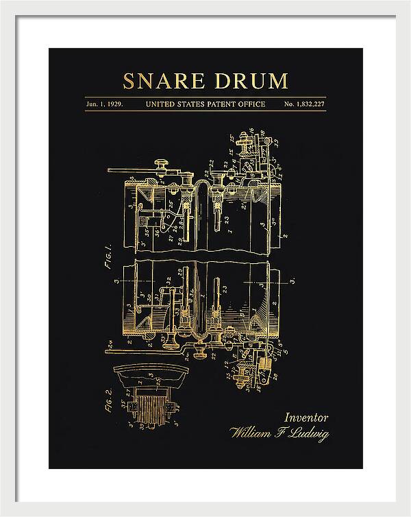 Snare Drum Ludwig Gold Patent Us1832227a
