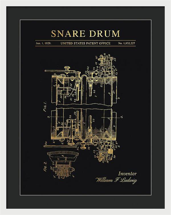 Snare Drum Ludwig Gold Patent Us1832227a