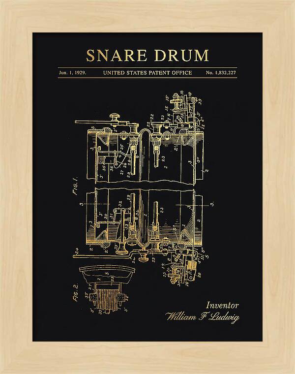 Snare Drum Ludwig Gold Patent Us1832227a