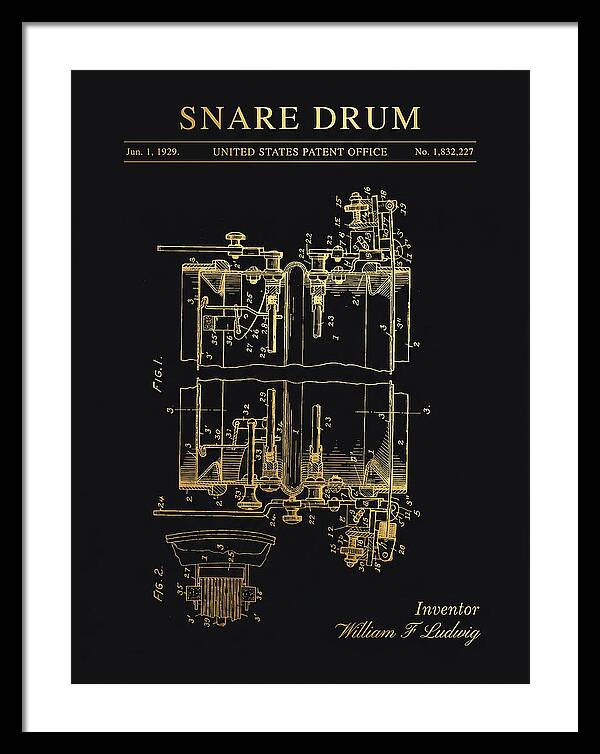 Snare Drum Ludwig Gold Patent Us1832227a
