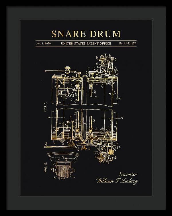 Snare Drum Ludwig Gold Patent Us1832227a