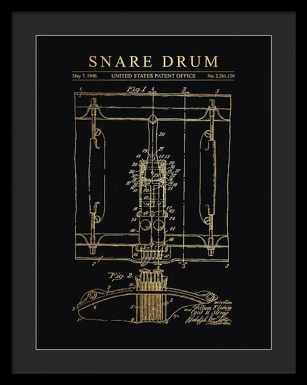 Snare Drum Ludwig Gold Patent Us2261120a