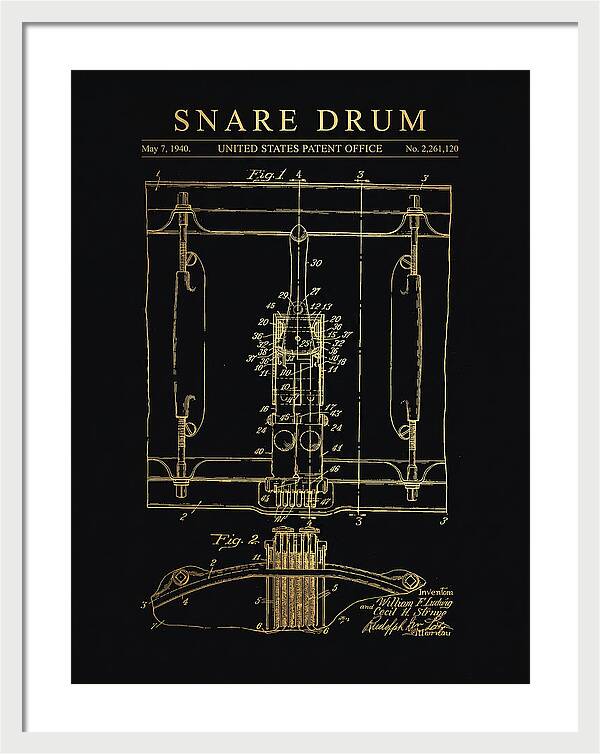 Snare Drum Ludwig Gold Patent Us2261120a