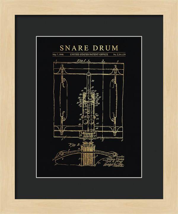 Snare Drum Ludwig Gold Patent Us2261120a