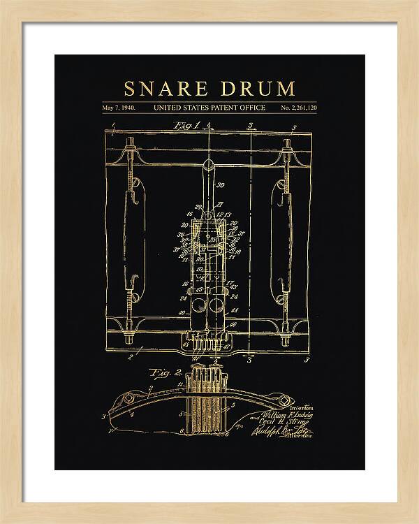 Snare Drum Ludwig Gold Patent Us2261120a