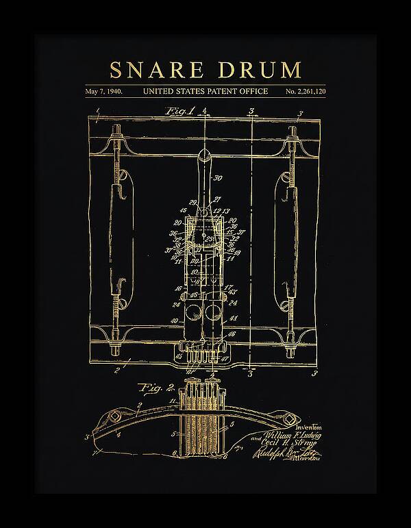 Snare Drum Ludwig Gold Patent Us2261120a
