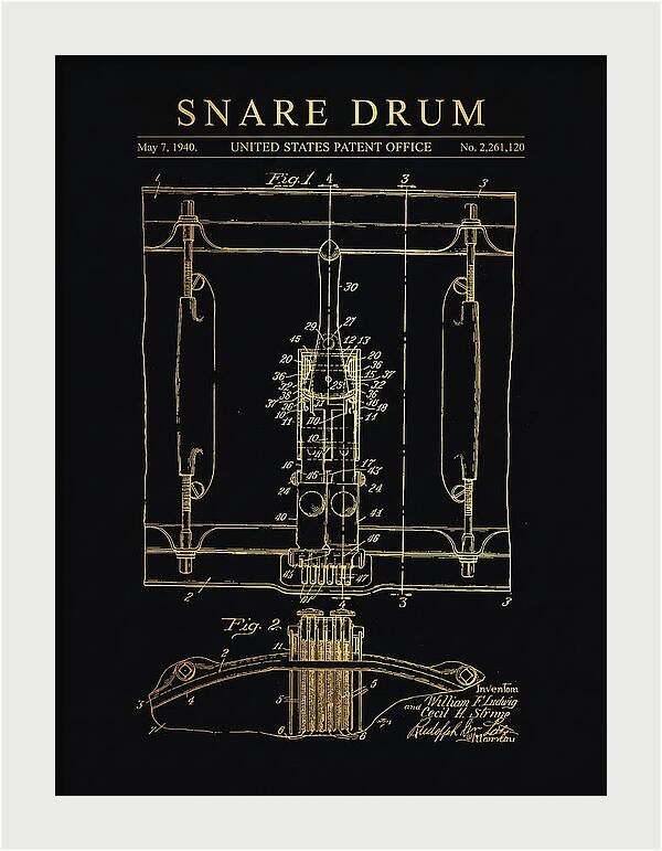 Snare Drum Ludwig Gold Patent Us2261120a