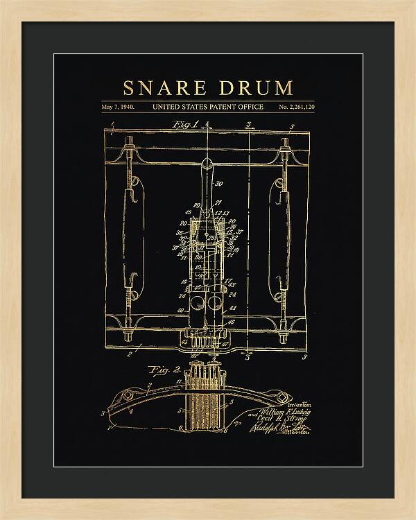 Snare Drum Ludwig Gold Patent Us2261120a