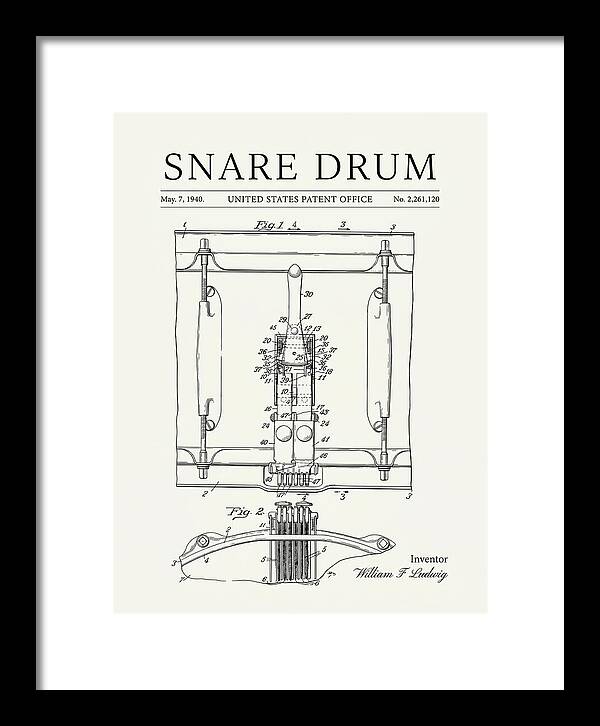 Snare Drum Ludwig Minimalist Patent Us2261120a