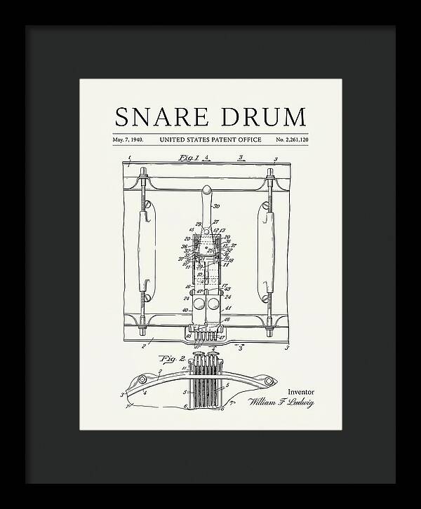 Snare Drum Ludwig Minimalist Patent Us2261120a
