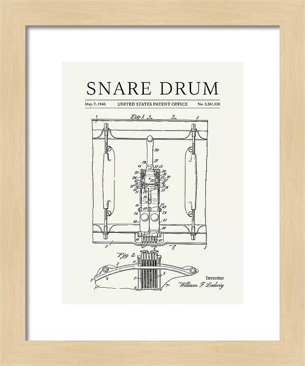 Snare Drum Ludwig Minimalist Patent Us2261120a