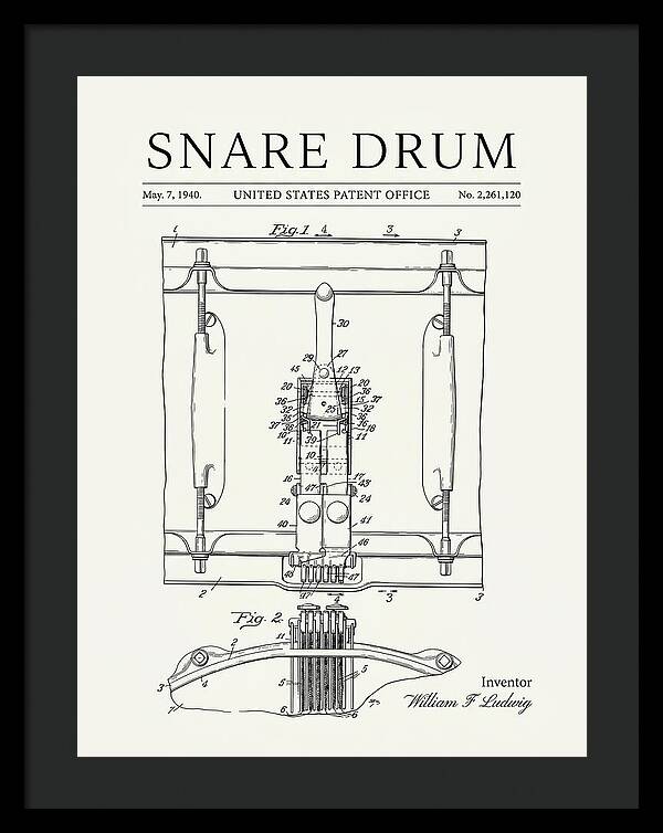 Snare Drum Ludwig Minimalist Patent Us2261120a
