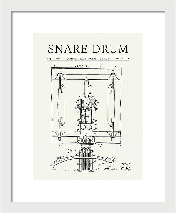 Snare Drum Ludwig Minimalist Patent Us2261120a