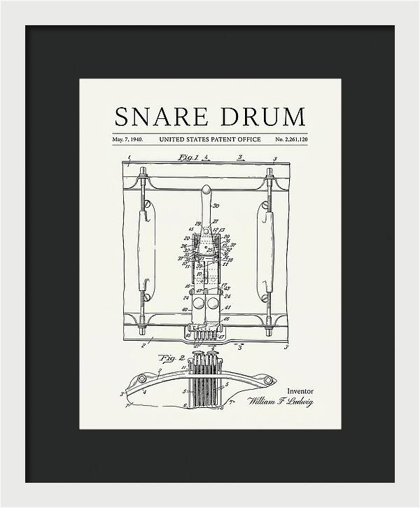 Snare Drum Ludwig Minimalist Patent Us2261120a