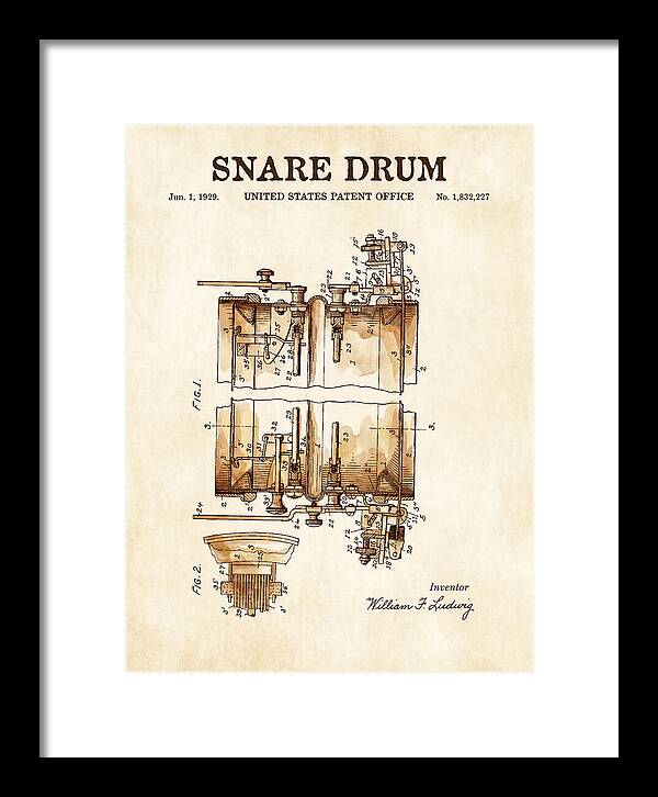 Snare Drum Ludwig Watercolor Patent Us1832227a